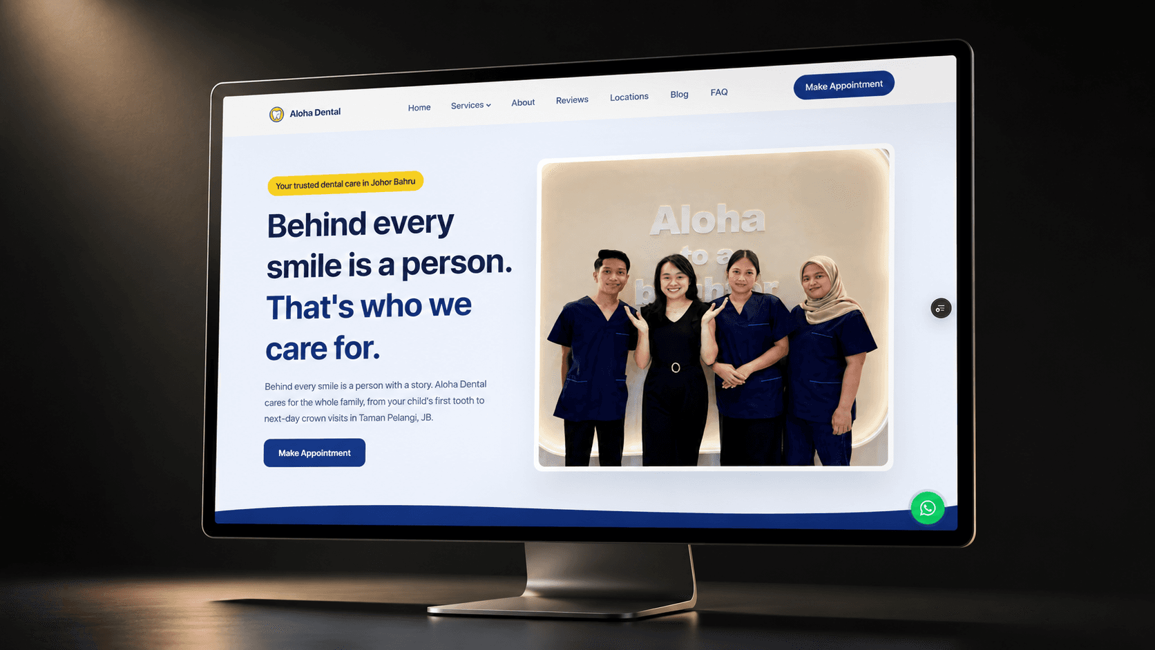Aloha Dental website and SEO mockup